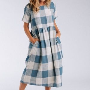 The Summer Grid Dress Clad & Cloth